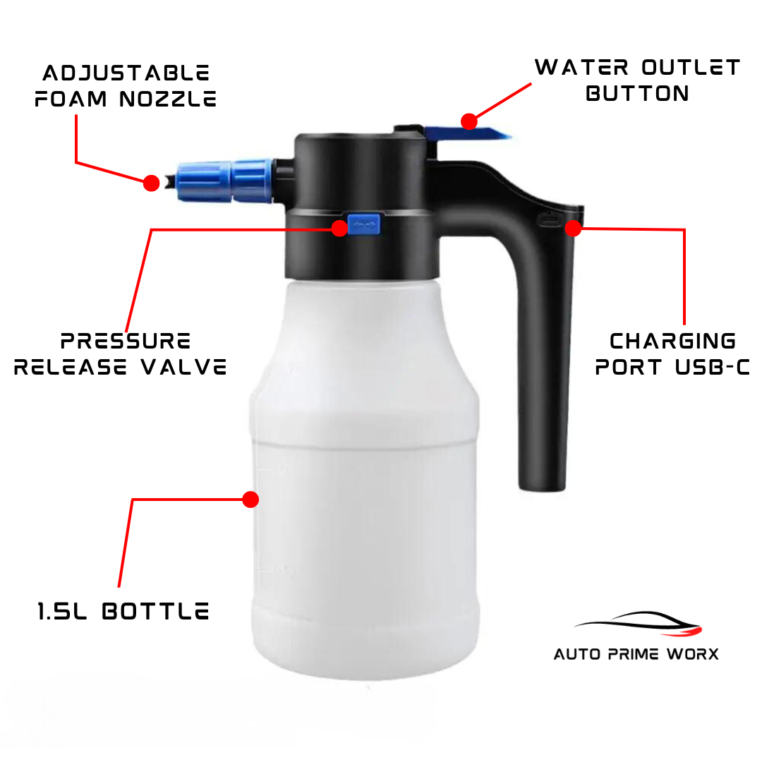 The Auto Prime Worx Snow Foaming Cannon features- side image